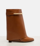 Givenchy Shark 95 leather mid-calf boots