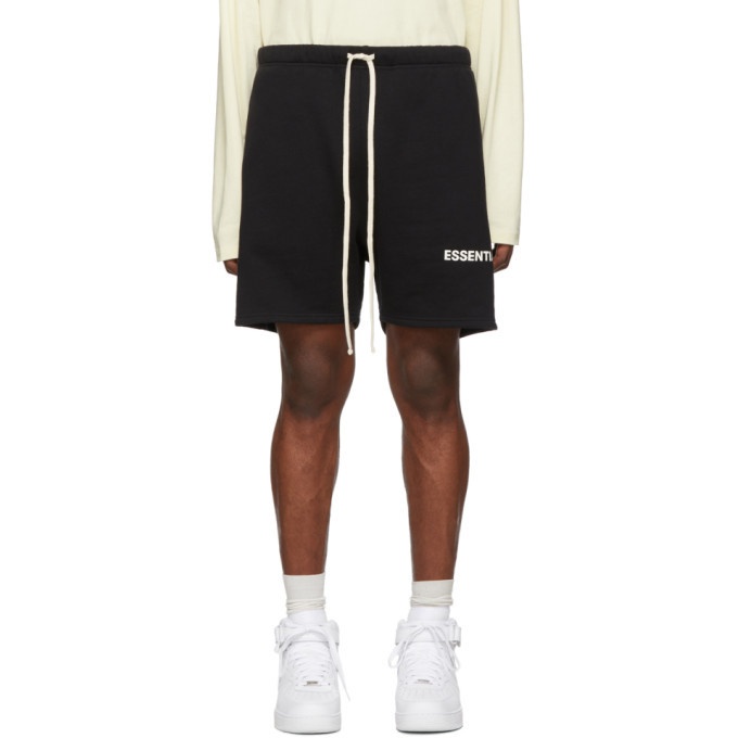 Photo: Essentials Black Fleece Sweat Shorts