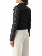 Pinko Changes Chiodo Pelle Bimateriale Jacket
