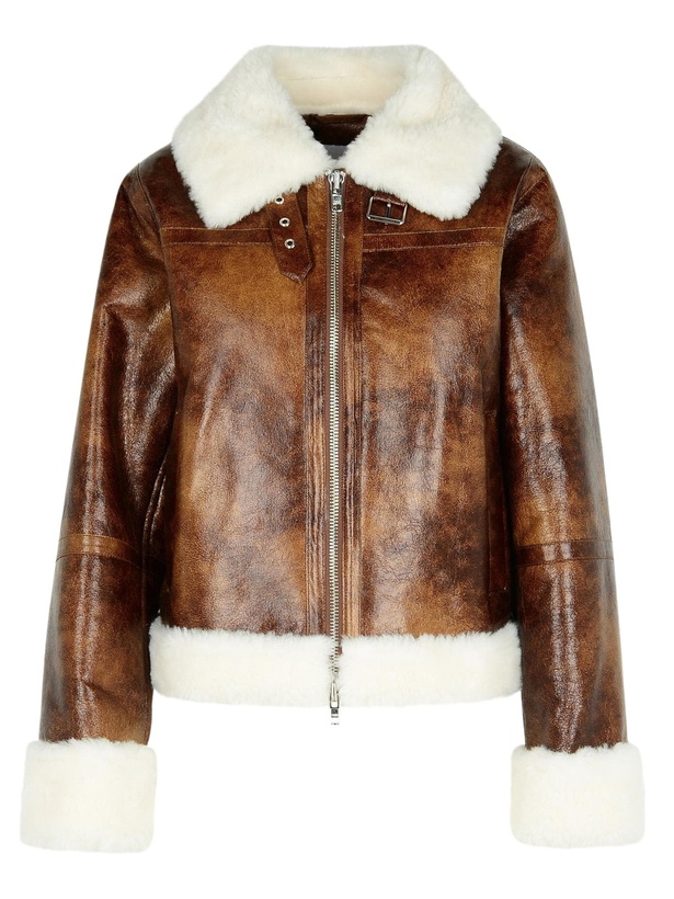 Photo: STAND STUDIO lorelle Eco Sheepskin In Brown Polyurethane