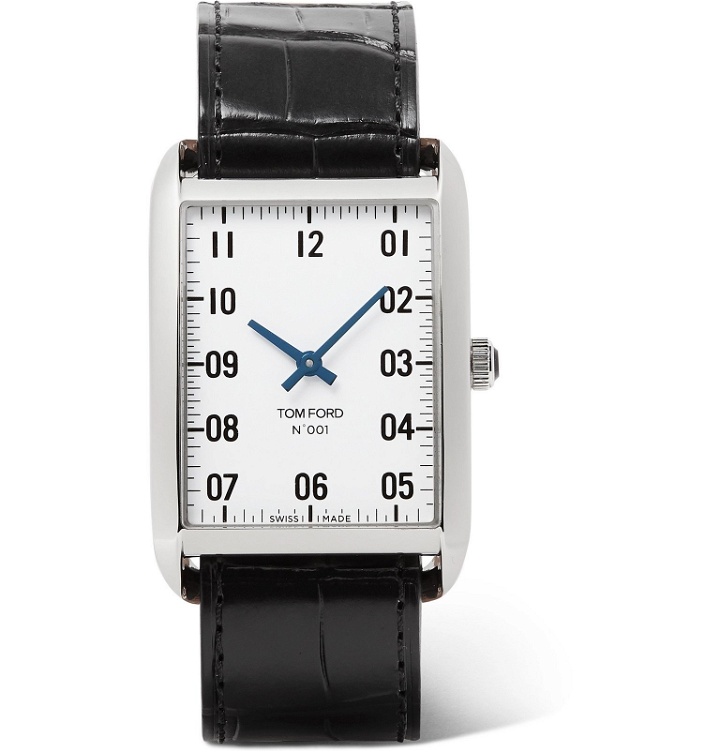 Photo: Tom Ford Timepieces - 001 Stainless Steel and Alligator Watch - White