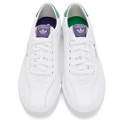 adidas Originals White and Green Love Set Super Sneakers