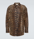 Saint Laurent Leopard-print silk shirt
