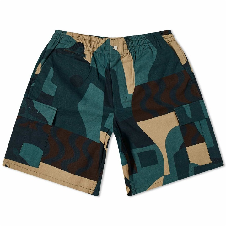 Photo: By Parra Men's Distorted Camo Shorts in Green