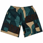 By Parra Men's Distorted Camo Shorts in Green