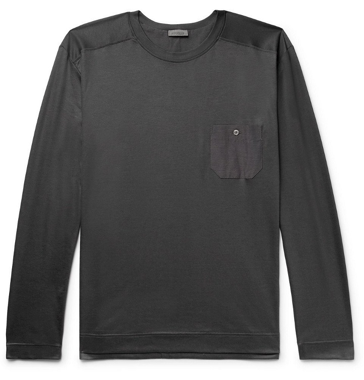 Photo: Zimmerli - Cotton and Modal-Blend Pyjama T-Shirt - Dark gray