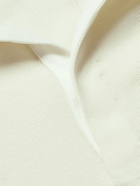 SSAM - Cotton and Silk-Blend Piqué Rugby Shirt - Neutrals
