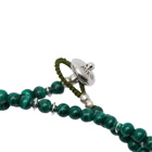 Mikia Men's Double-Wrap Beaded Bracelet in Malachite