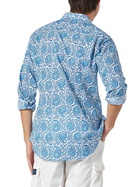 MC2 Saint Barth Man Muslin Cotton Sikelia Shirt With Paisley Print