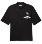 McQ Alexander McQueen - Printed Cotton-Piqué Polo Shirt - Men - Black