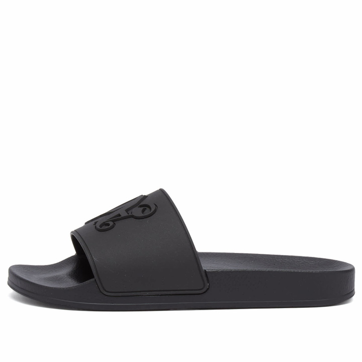 Photo: Palm Angels Monogram Pool Slide in Black