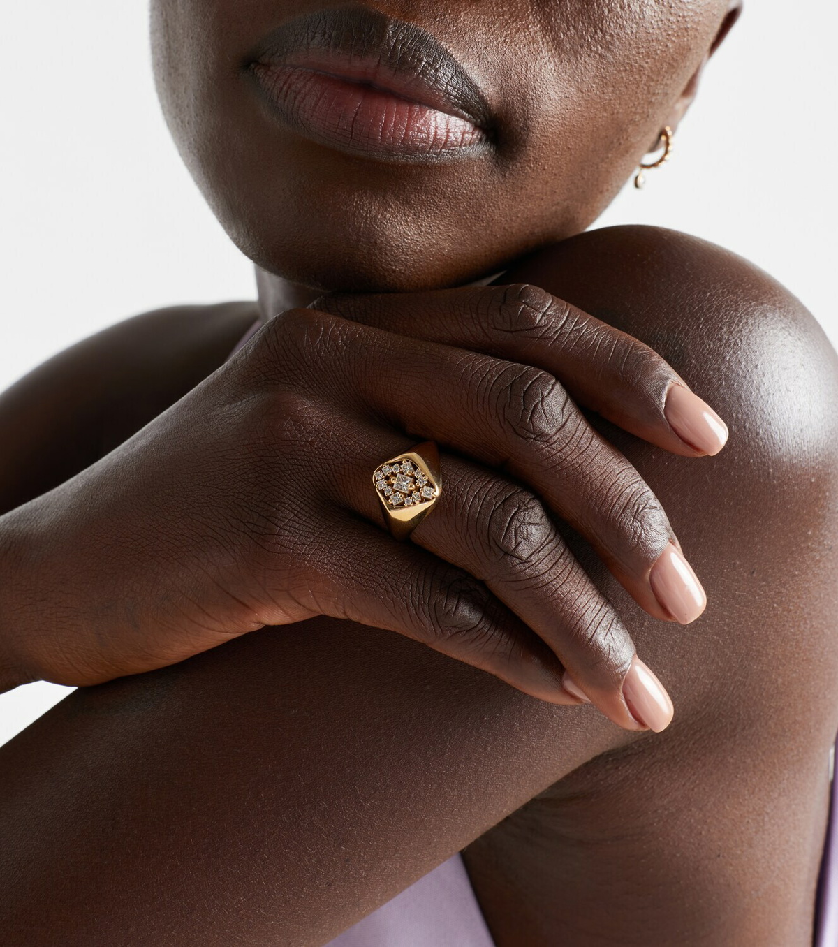 Suzanne Kalan La Fantaisie 18kt gold ring with diamonds
