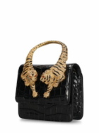 ROBERTO CAVALLI Small Roar Croc Embossed Bag