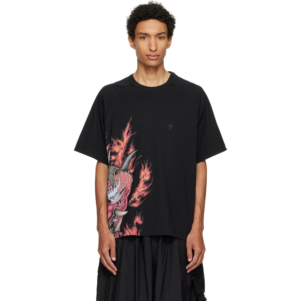 Y-3 Black Graphic Short Sleeve T-shirt