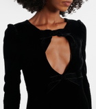 Alessandra Rich Bow-detail cutout velvet gown