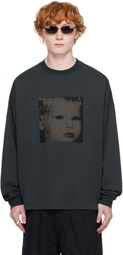 Still Kelly Black Boxy Long Sleeve T-shirt