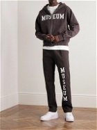 Museum Of Peace & Quiet - Varsity Logo-Print Cotton-Jersey Zip-Up Hoodie - Brown