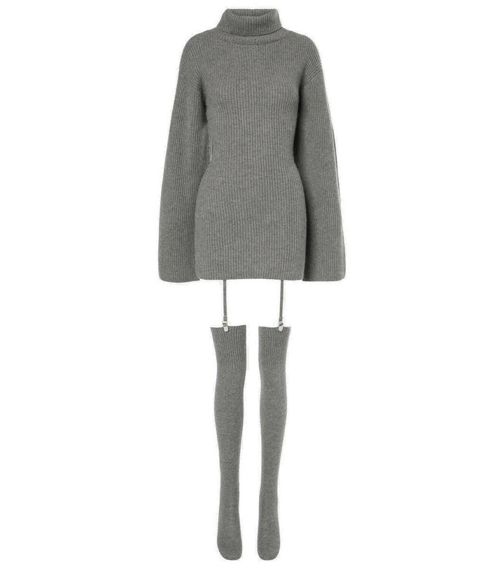 Photo: Aya Muse Cursa turtleneck cashmere minidress with socks