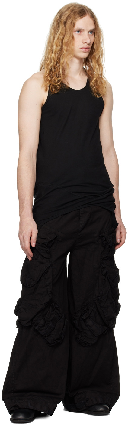 Julius Black Loop Membrane Tank Top Julius