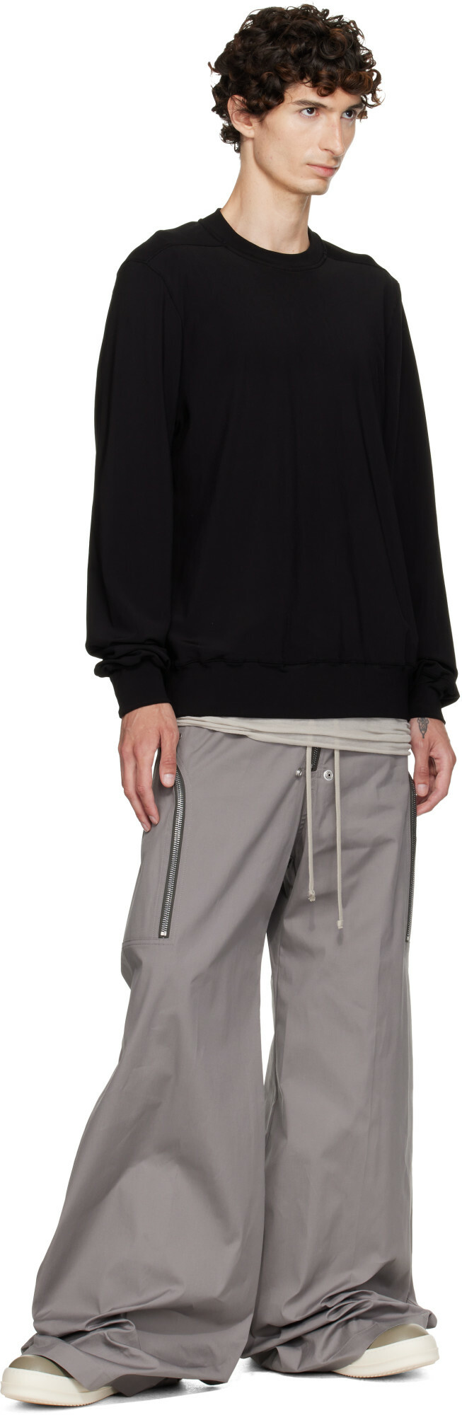 Rick Owens Black Tower Crewneck Sweatshirt