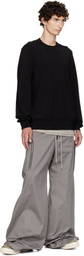 Rick Owens Black Tower Crewneck Sweatshirt