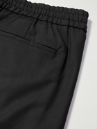 Mr P. - Tapered Twill Trousers - Black