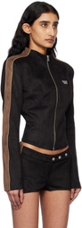 MISBHV Black Faux Suede Moto Jacket