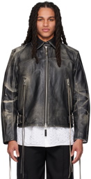 Eytys Black Flux Leather Jacket