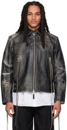 Eytys Black Flux Leather Jacket
