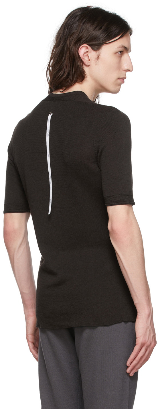 Label Under Construction Brown Cotton T-Shirt
