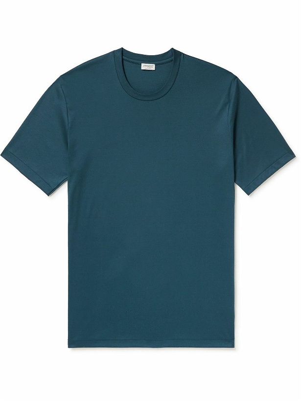 Photo: Zimmerli - Sea Island Cotton-Jersey T-Shirt - Blue
