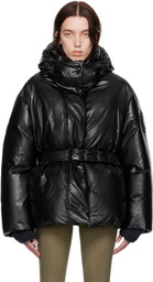Acne Studios Black Hooded Puffer Down Jacket