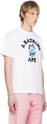 BAPE White ABC Camo College T-Shirt