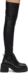 UNDERCOVER Black Leather Tall Boots