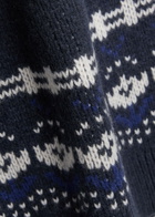 Damson Madder Rhona Fair Isle Wool Vest Navy