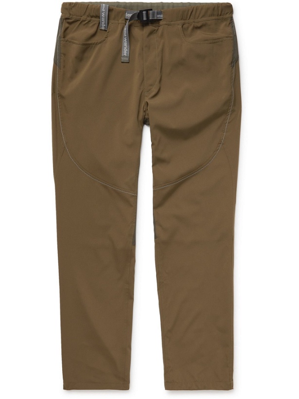 Photo: And Wander - Tapered Belted Tech-Shell Trousers - Green