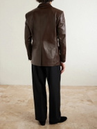 TOM FORD - Leather Blazer - Brown