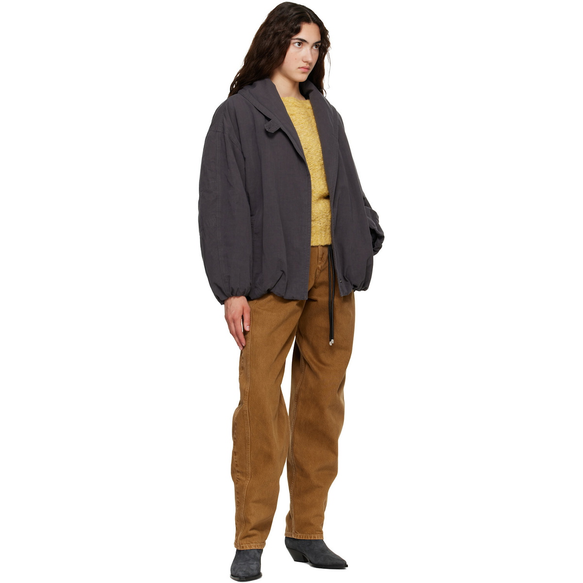 Isabel Marant Gray Volinda Cotton Trench Jacket