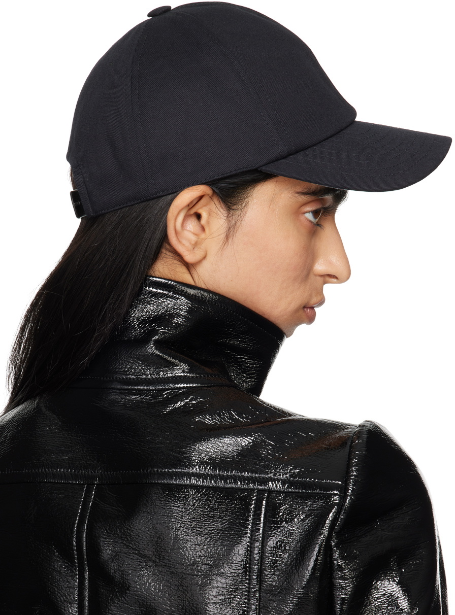 Courrèges Black Signature AC Cotton Cap Courreges