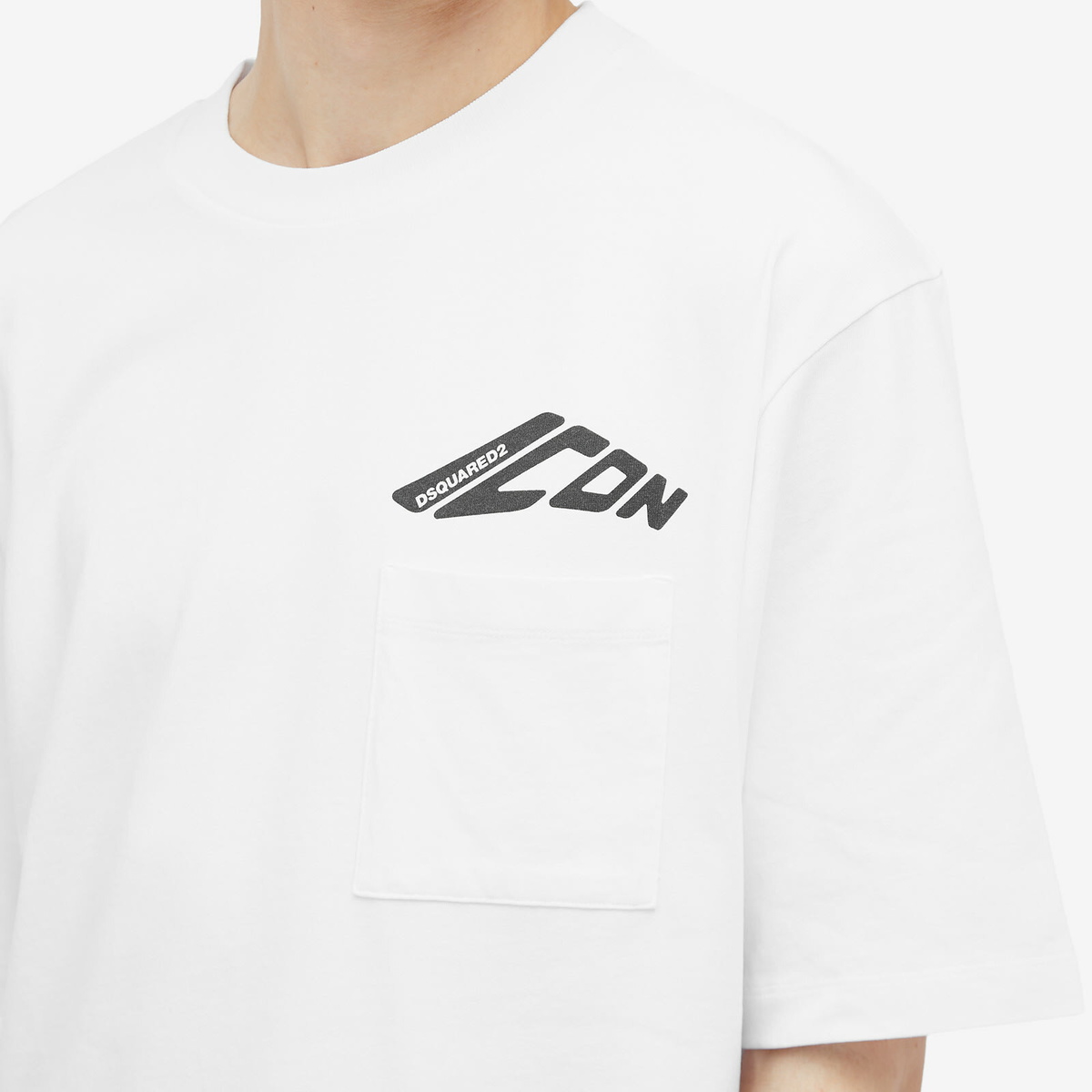 DSQUARED2 Tシャツ Ico Pocket S79GC0097-D20033-900 Icon New Generation Loose Fit Pocket T-Shirt