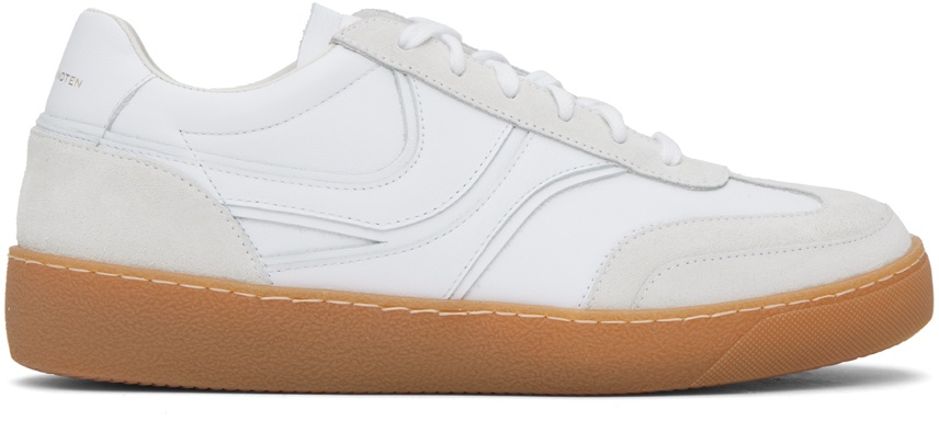 Photo: Dries Van Noten Off-White Leather Sneakers