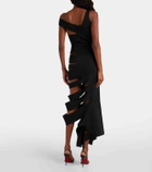 Mugler Asymmetric cutout midi dress