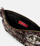 La DoubleJ Small embroidered jacquard pouch