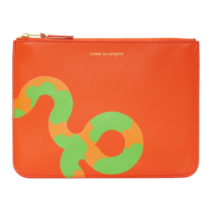 Photo: Comme des Garcons Wallets Orange Ruby Eyes Pouch