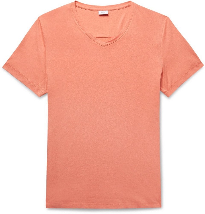 Photo: Onia - Slim-Fit Cotton and Modal-Blend Jersey T-Shirt - Men - Coral