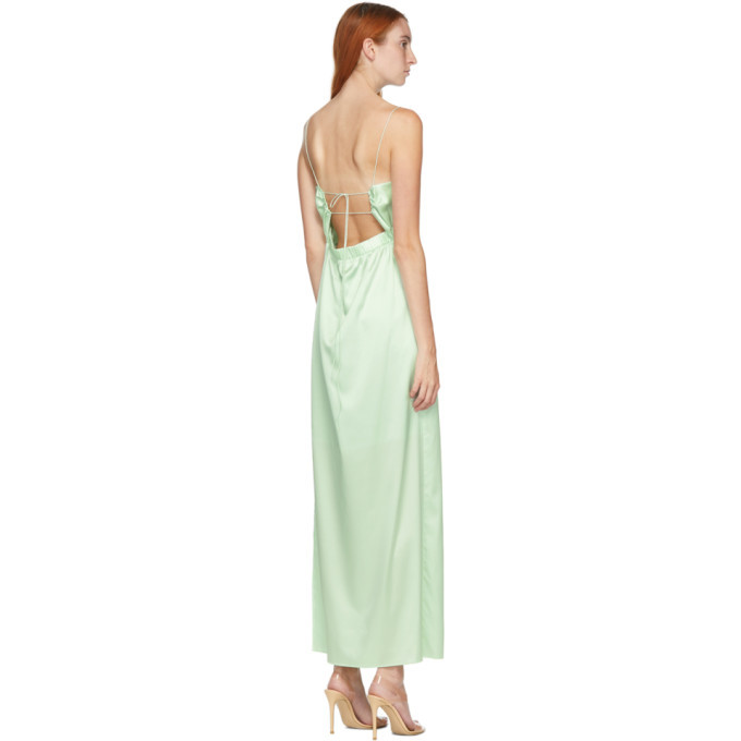 helmut lang green dress Helmut Lang // Ruched Slip Dress – VSP Consignment main image 0