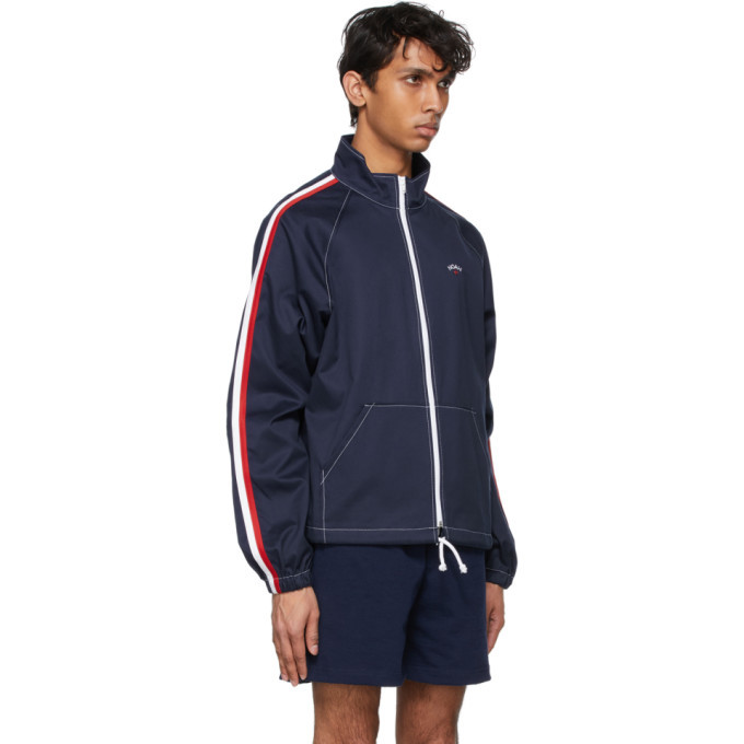 Champion side hotsell stripe track jacket