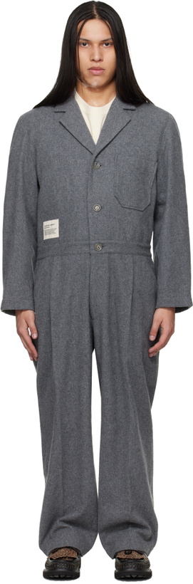 Photo: Song for the Mute Gray Birkenstock Edition 'The Collector' Tailored Jumpsuit