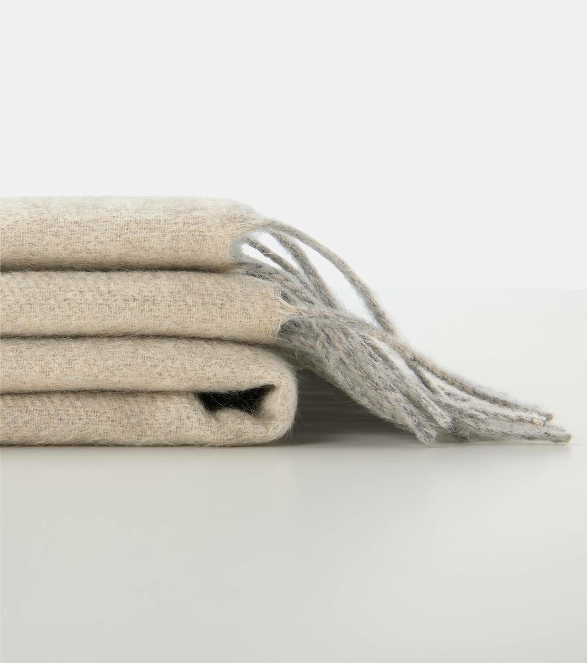 Prada Logo jacquard cashmere blanket