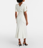 Victoria Beckham Bela gathered cady midi dress